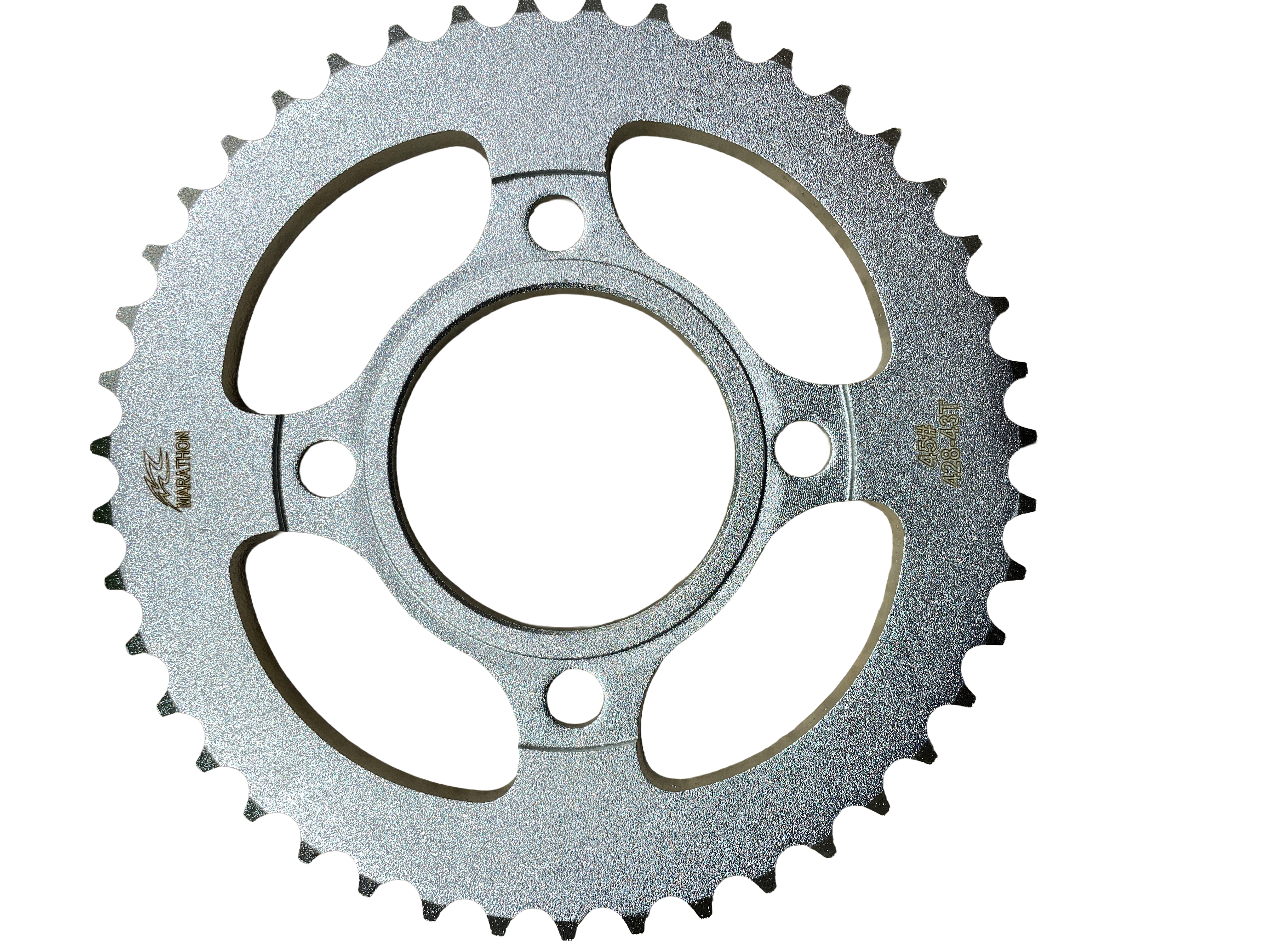 Звезда трансмиссии (задняя) Zongshen FT200 428-43T (PCD=4*90mm, HUB=64mm, Pilot Hole dia=10,5mm) MARATHON ST