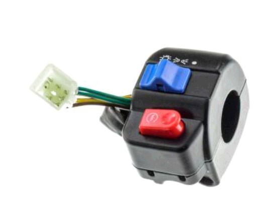 Блок кнопок руля (правый) 4T GY6 50 (диск) (черные) KOMATCU