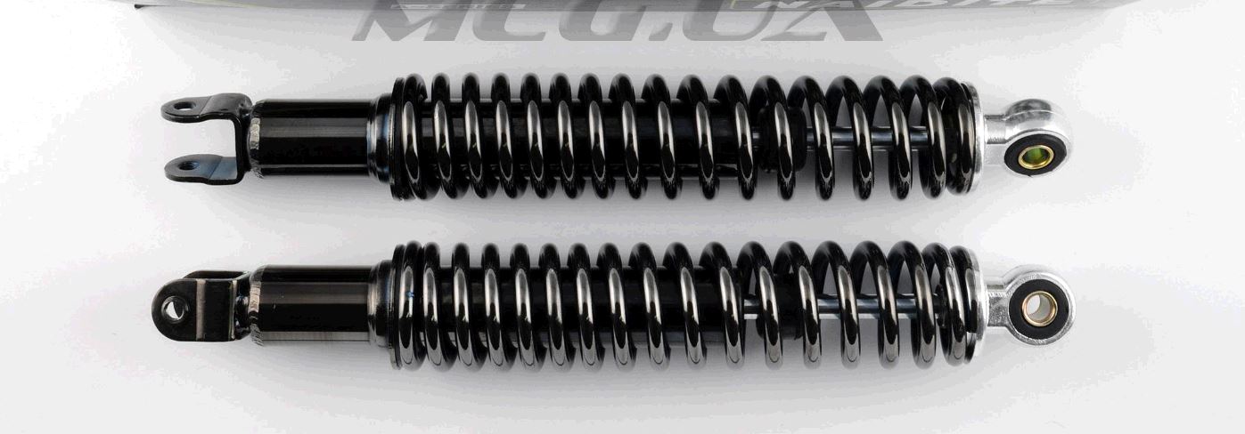 Амортизаторы (пара) GY6, DIO ZX 330mm, стандартные, мягкие (дымчатые) SUNY