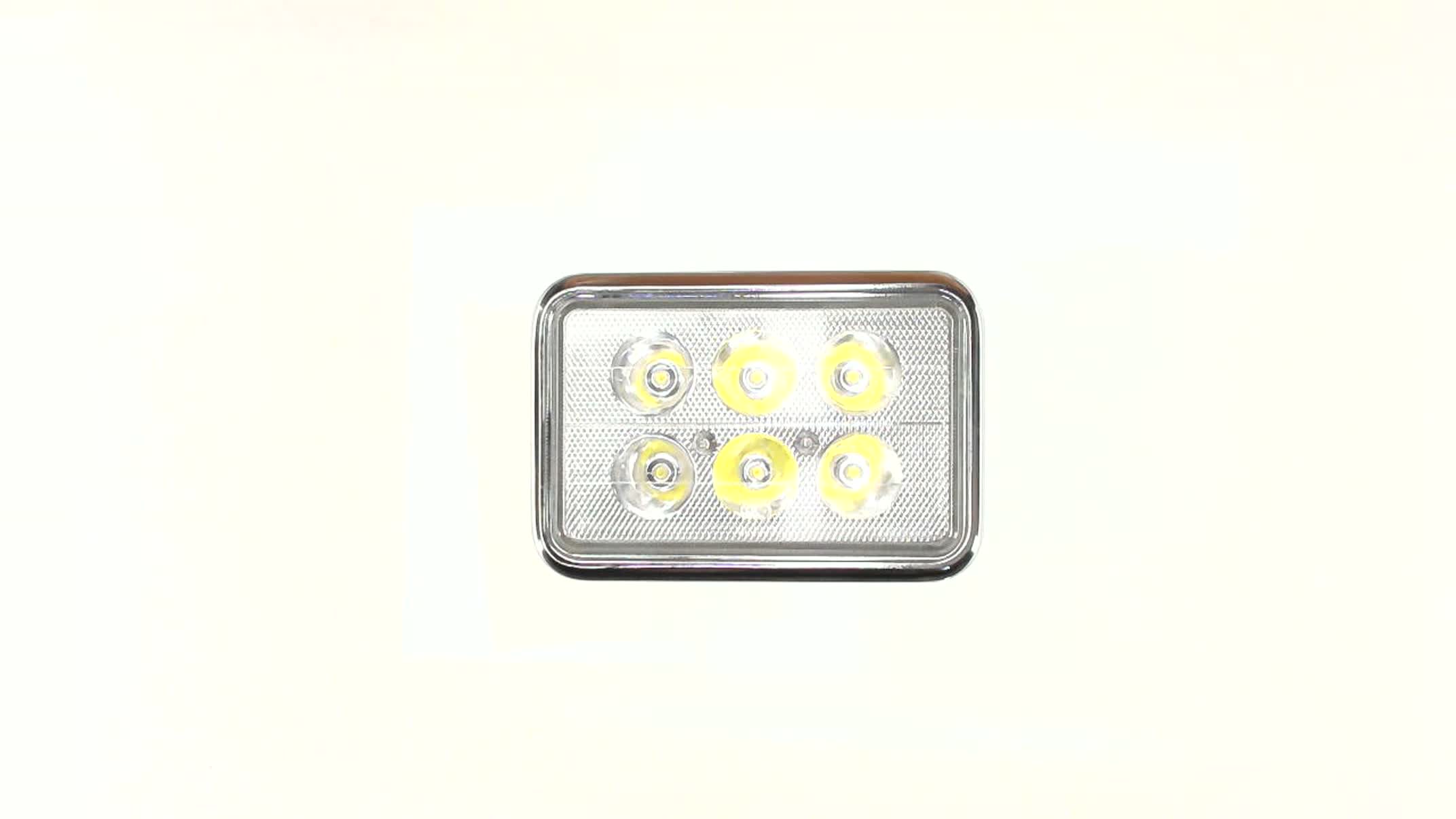Фара (в сборе) 4T CB125, CG125 (квадратная, LED, 6 дидов, 18W) MIS