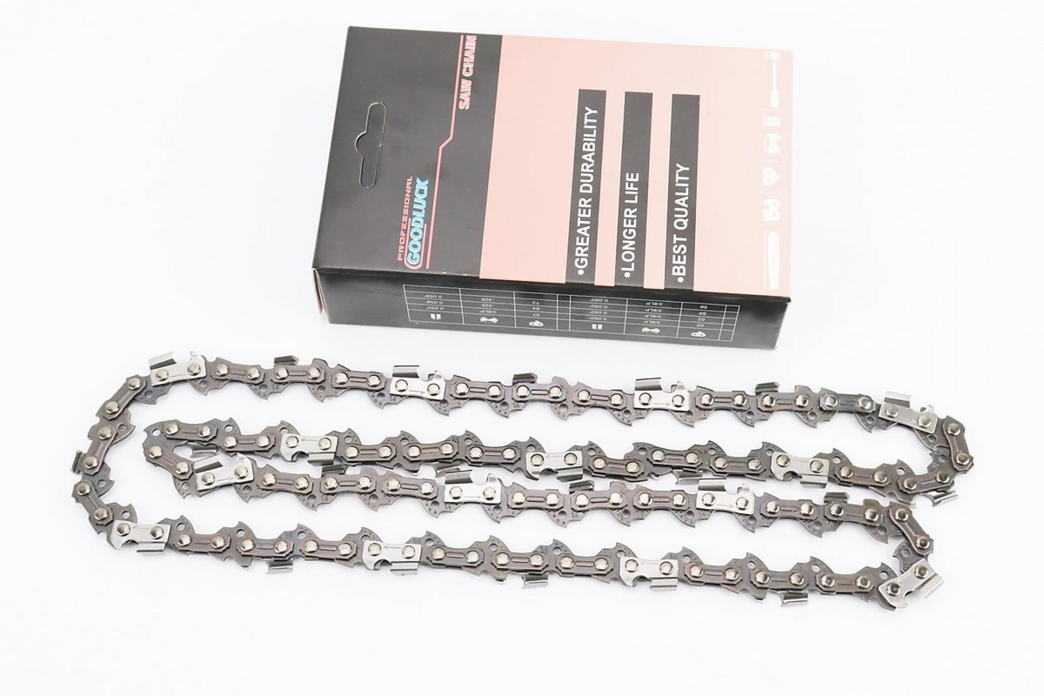 Цепь пильная 3/8, 1.3mm, 56зв, серп, под шину 16 (40см) для Partner 350-401 упаковка GoodLuck KS-2