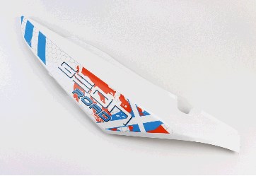 Пластик X-Road Light 200-250 задний боковой левый, белый с оранжевым рисунком KS