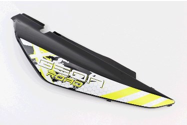 Пластик X-Road Light 200-250 задний боковой правый, черный с желтым рисунком KS