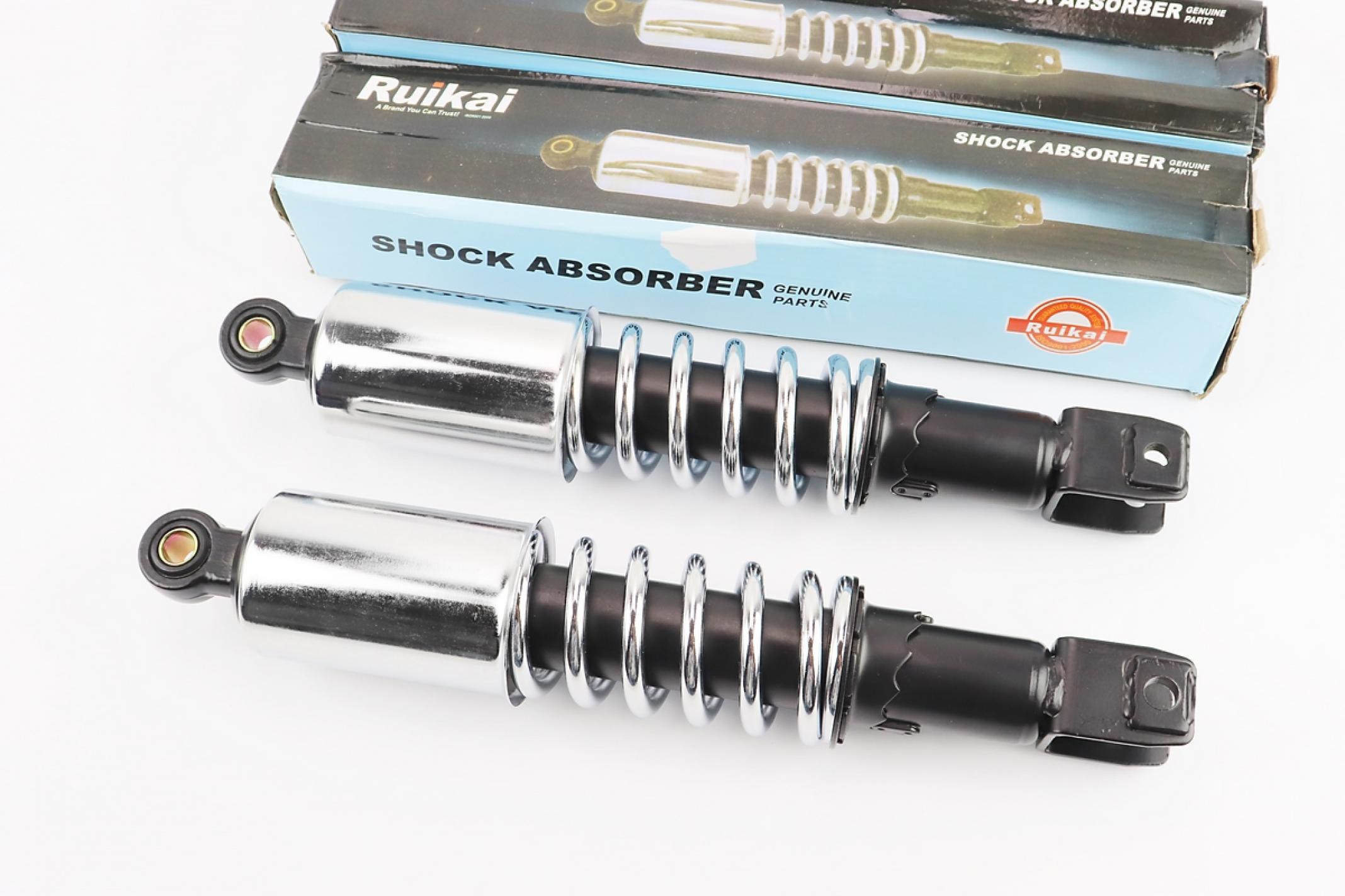 Амортизаторы (пара) МТ, ДНЕПР 360mm, регулируемые (хром) d64mm (втулка 12mm/вилка 10mm) KS