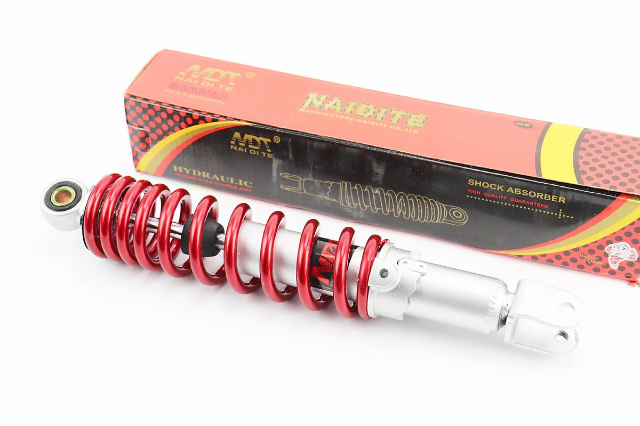 Амортизатор GY6, DIO ZX, LEAD 310mm, регулируемый (красный) KS