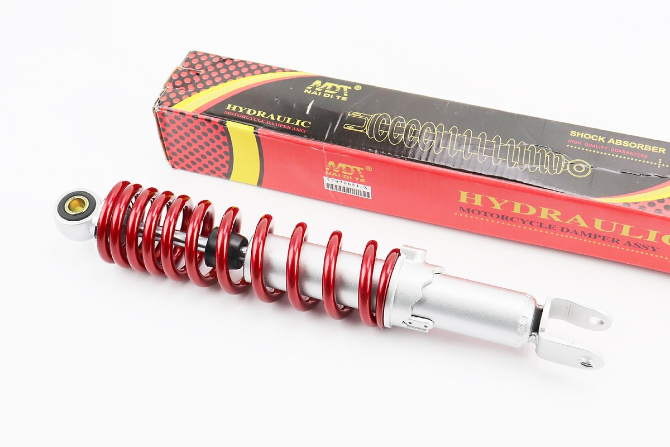 Амортизатор GY6, DIO ZX, LEAD 320mm, регулируемый (красный) KS