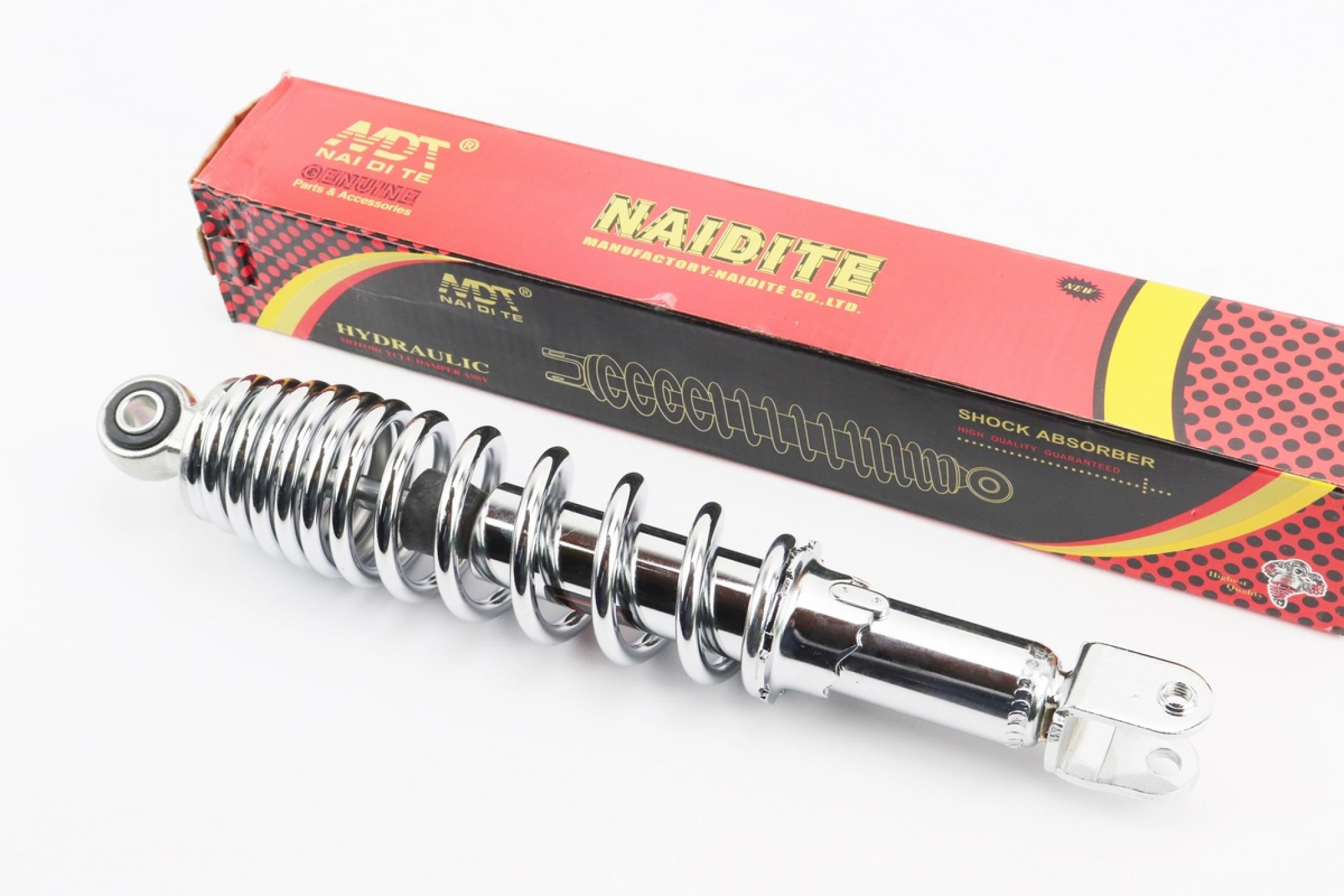 Амортизатор GY6, DIO ZX, LEAD 320mm, регулируемый (хром) KS