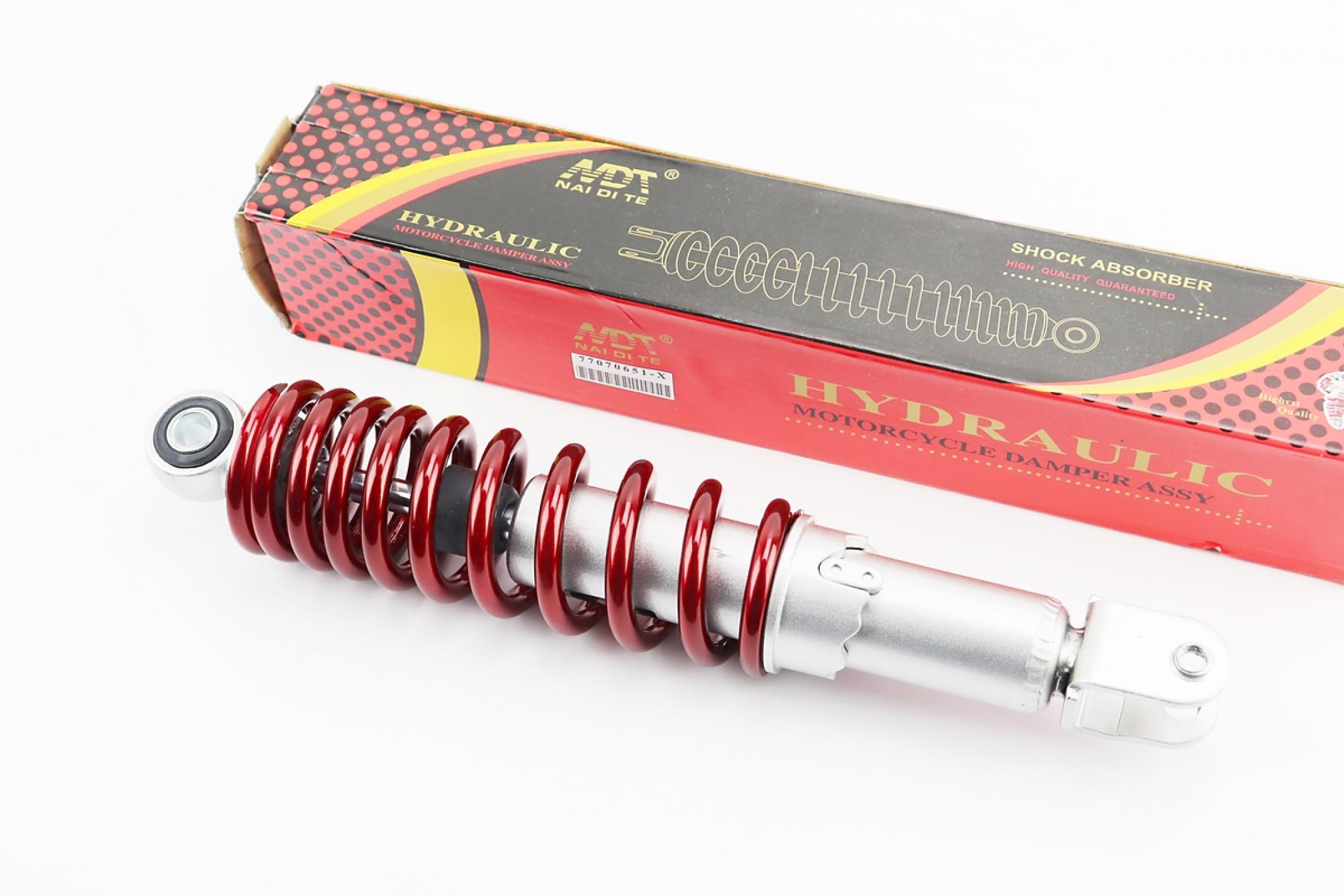 Амортизатор GY6, DIO, LEAD 290mm, регулируемый (красный) KS