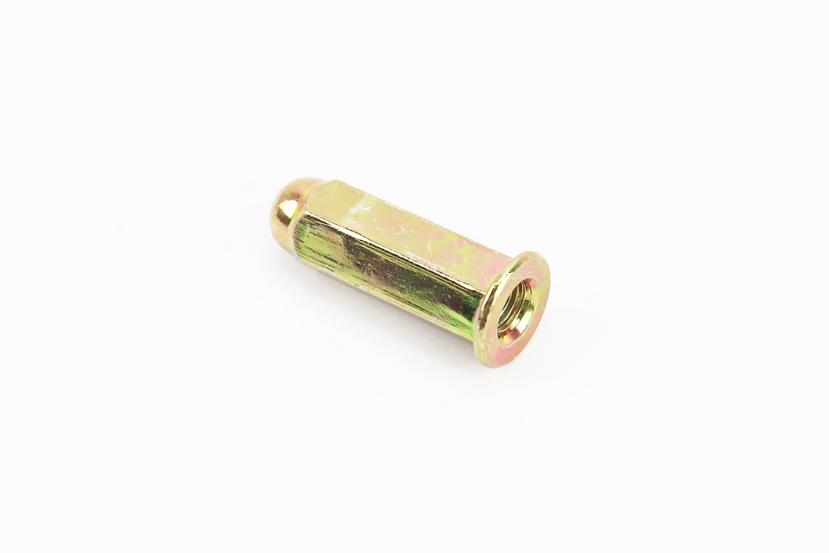 Гайка глушителя закрытая (L-30, Ø6mm) желтый металл KS-5