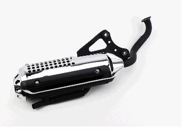 Глушитель Honda DIO ZX AF34/35, LEAD AF-48, ХРОМ KS-5
