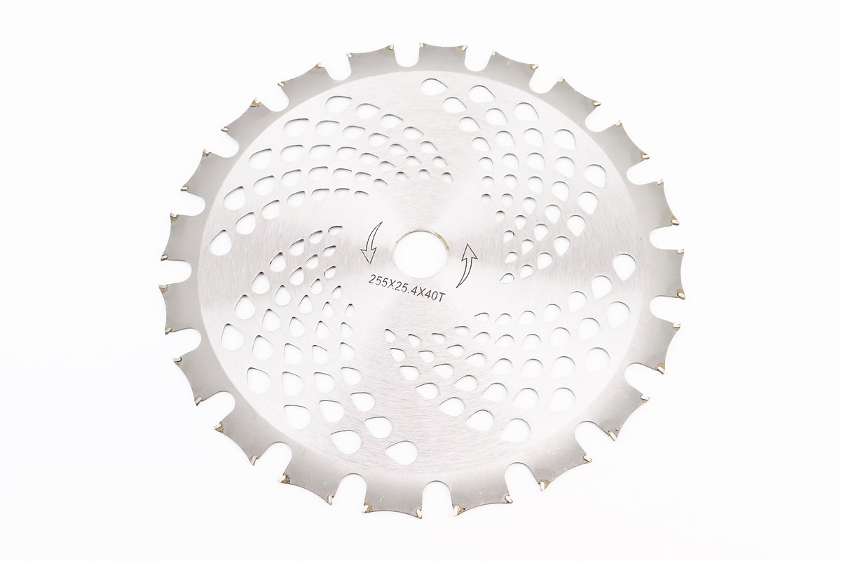 Нож мотокосы 40T (Ø255/25.4 mm) (победитовые зубья) двухсторонний KS