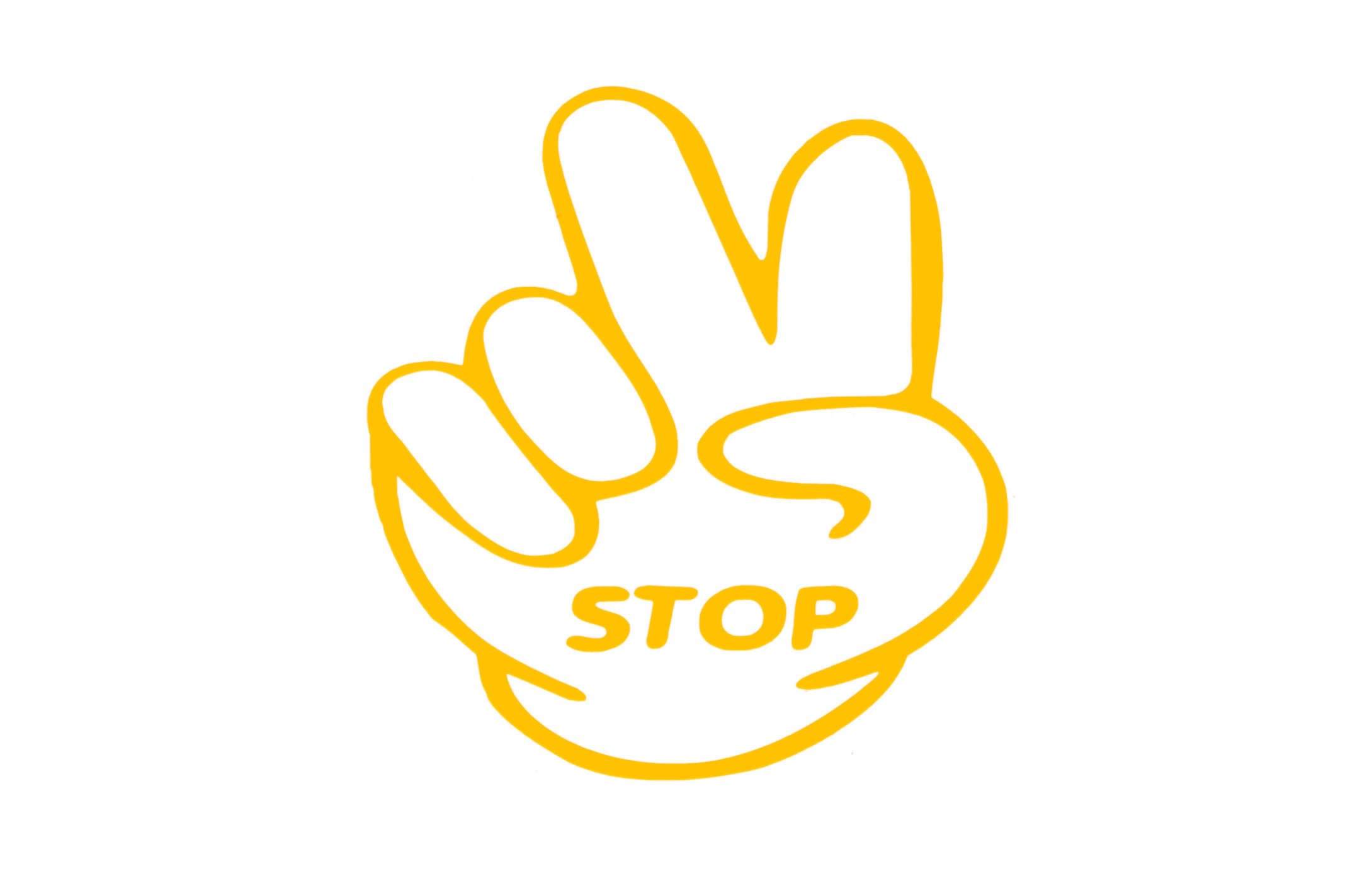 Наклейка STOP (13х13см) (цвет в ассортименте)