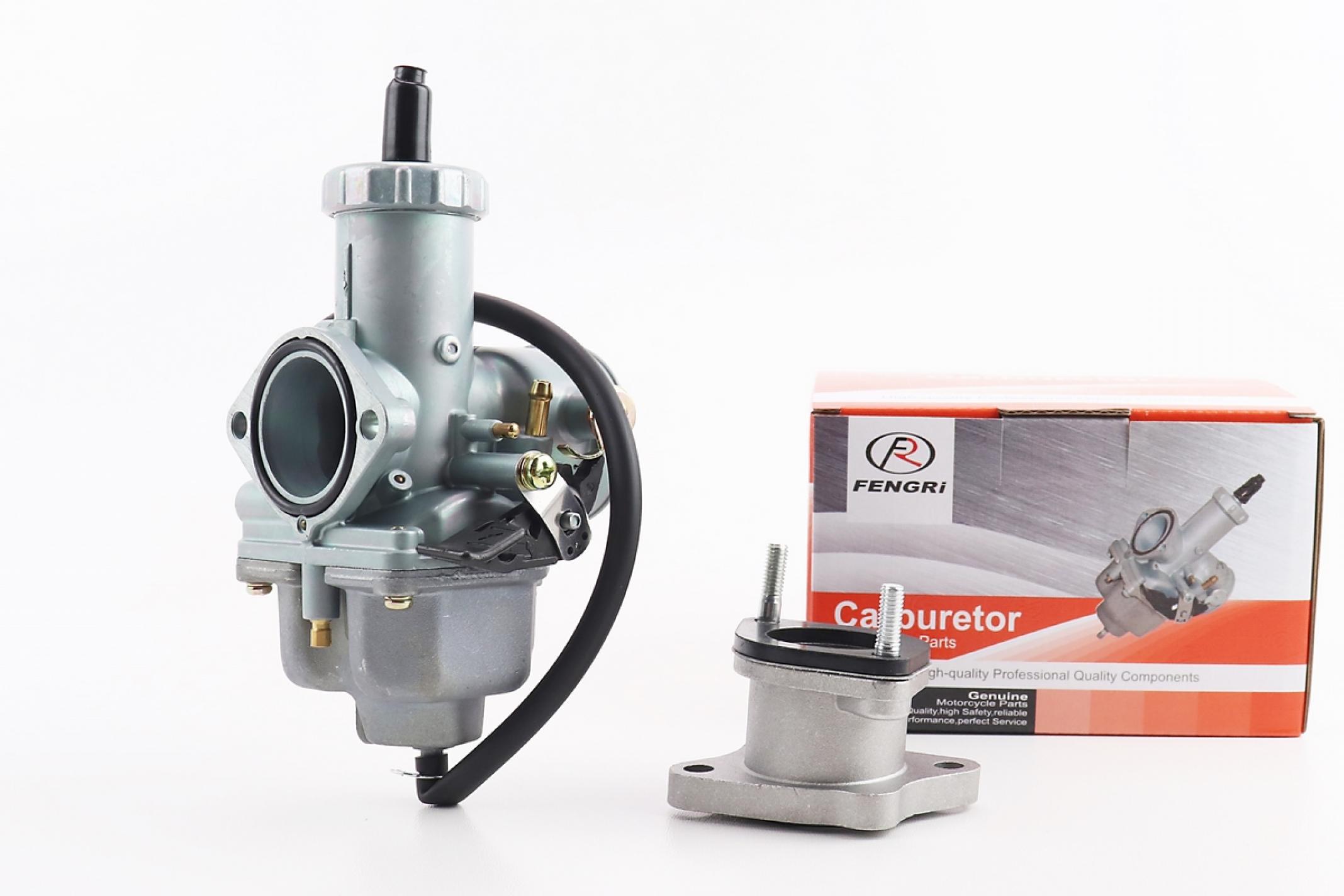 Карбюратор 4T PZ33 СВ/CG-250/300 (d=33), дроссель ручной + патрубок KS
