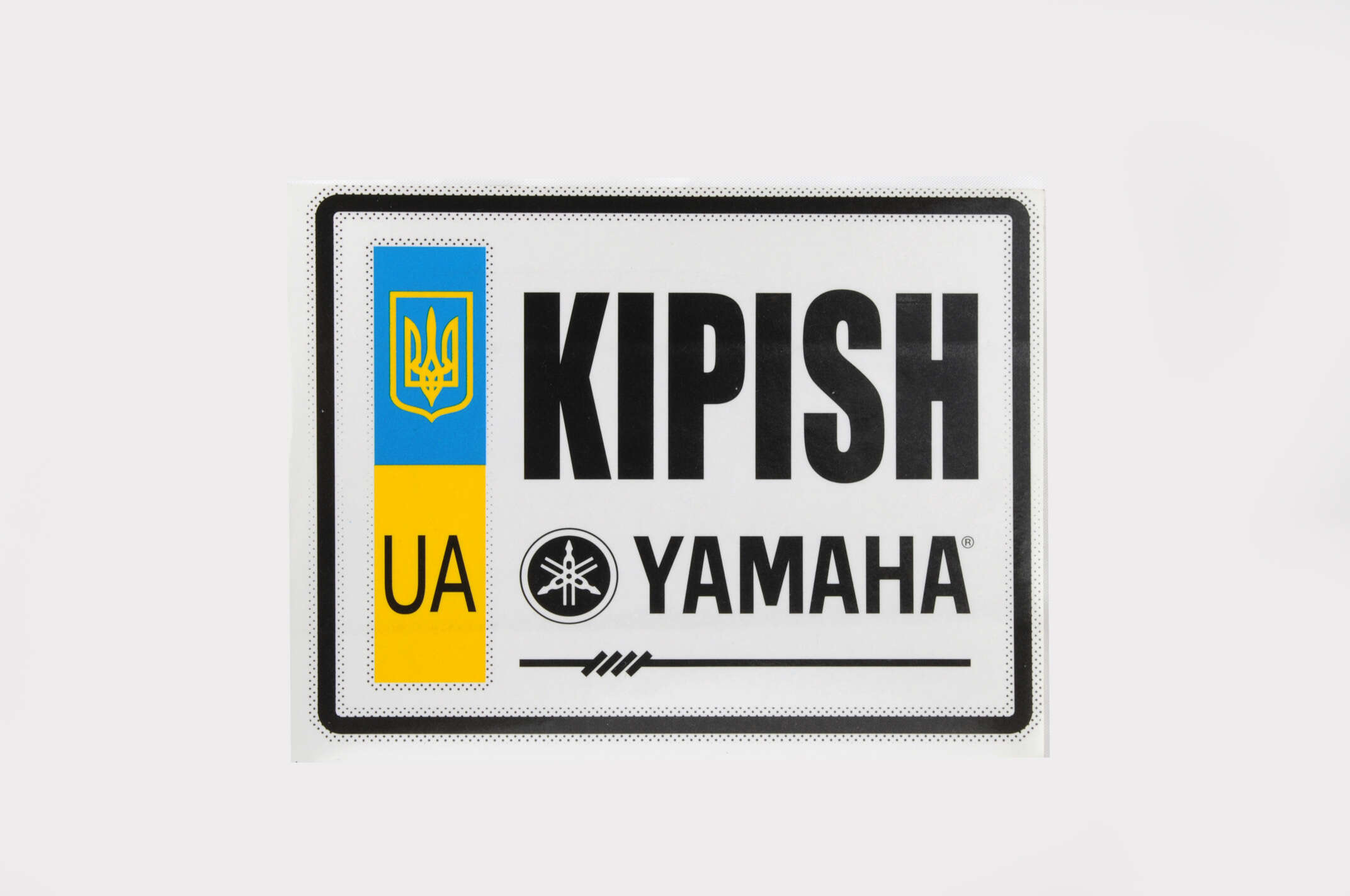 Наклейка на номер KIPISH Yamaha (12,5 х 10см) E60