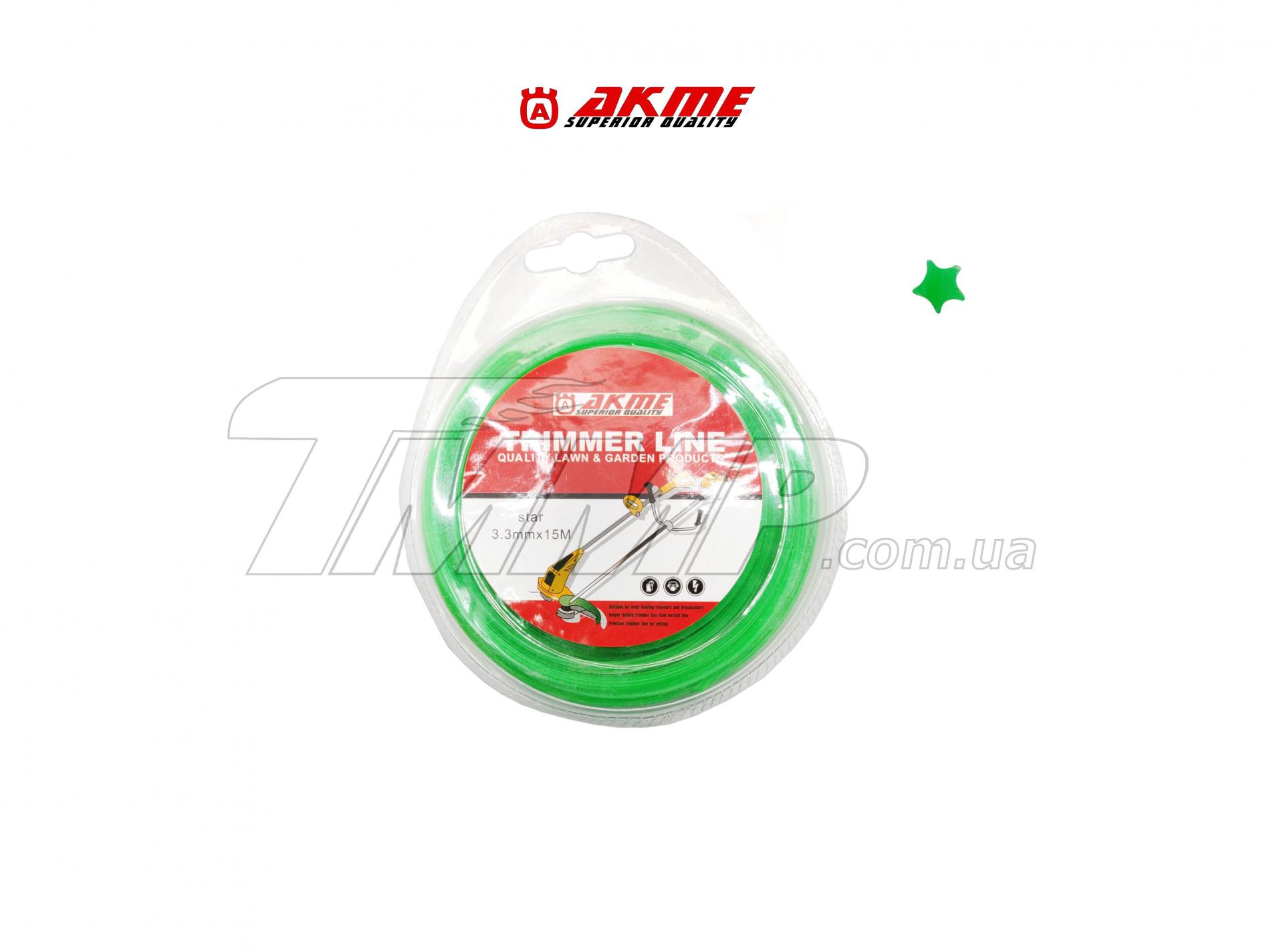 Леска мотокосы Ø3,3mm, 15 метров (звезда) EVO-2