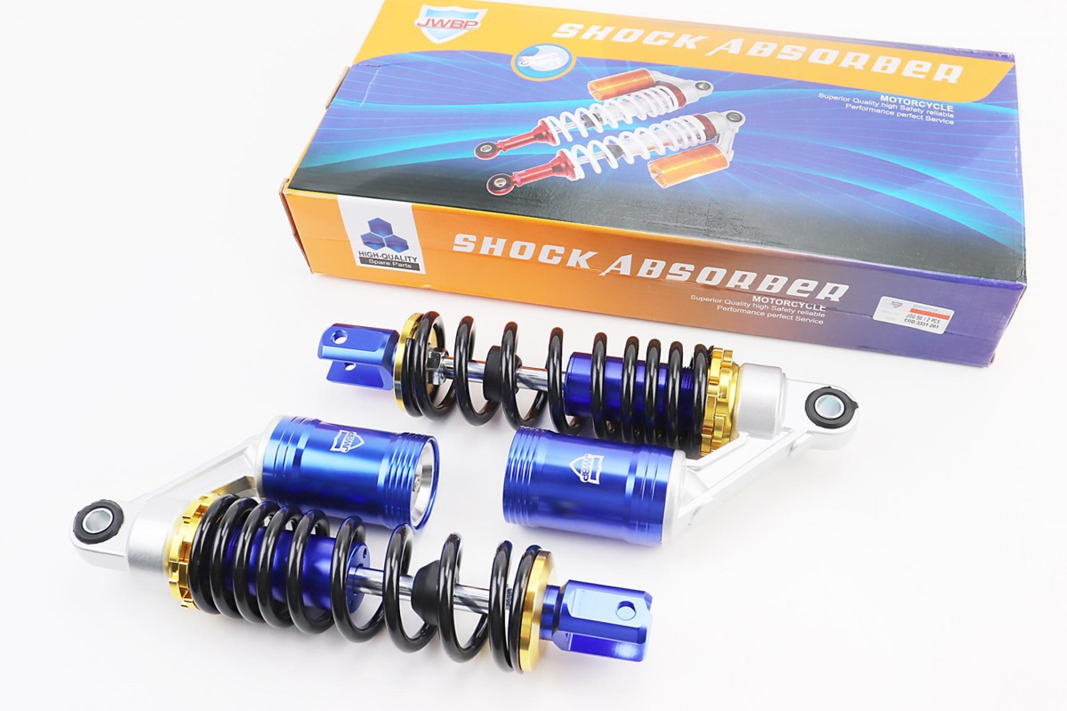Амортизаторы (пара) GY6/Yamaha - 265мм*d60мм (втулка 12мм / вилка 8мм) газовый регулир., черный к-кт 2 шт KS