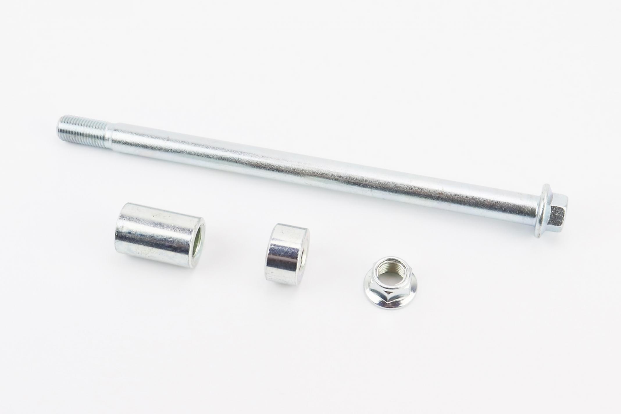 Ось колеса заднего V150A d15mm; L245mm + 2 втулки KS