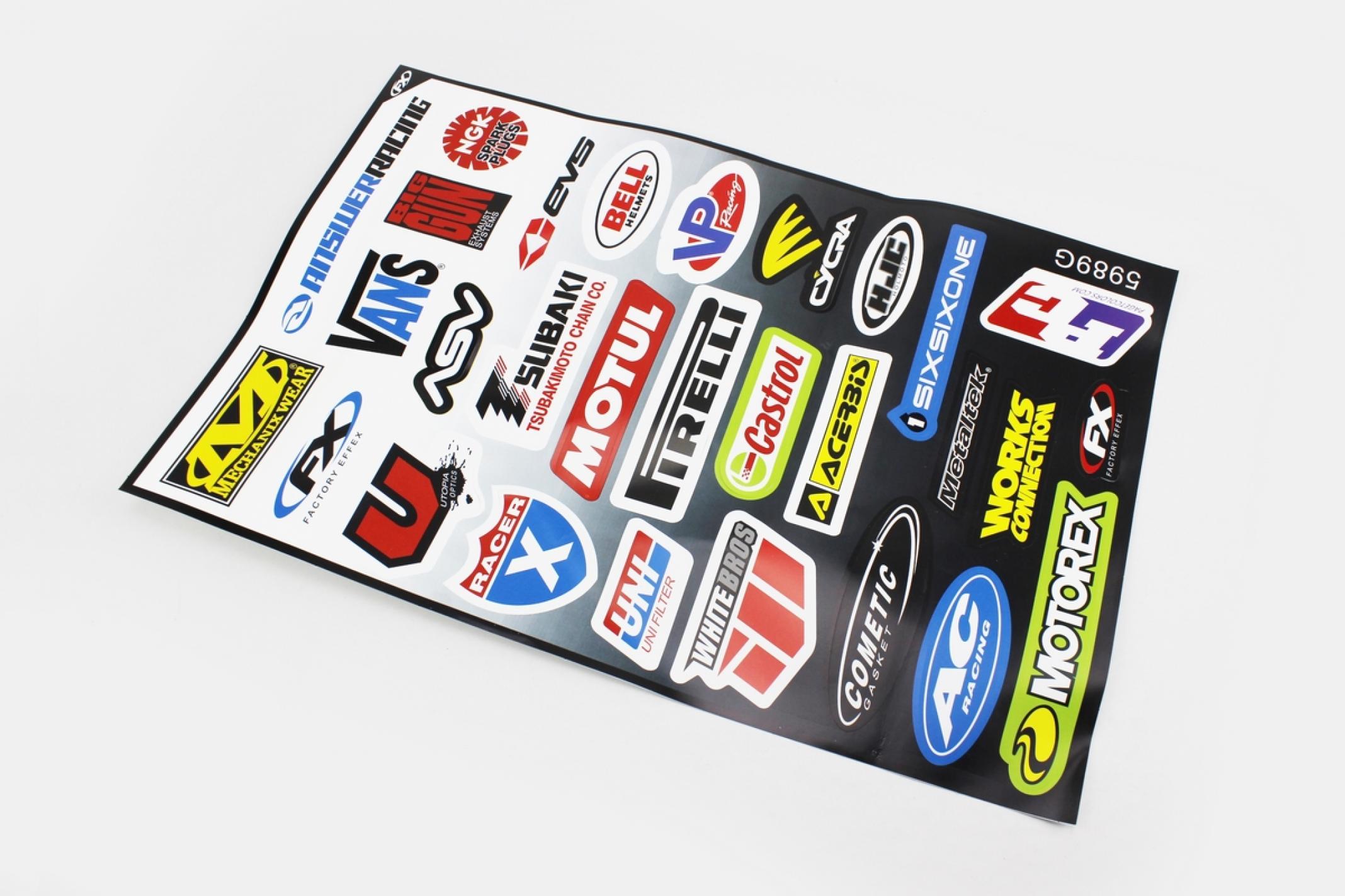 Наклейки (набор) на планшете MOTORSPORТ набор 29шт 43х28, 5989G KS