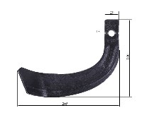 Нож фрезы левый IT-225 A-a 500gr 160*205 мм Мототрактор AMG-2