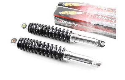 Амортизаторы (пара) GY6, DIO ZX 335mm, регулируемые (черные) KOMATCU
