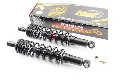 Амортизаторы (пара) Delta 340mm, регулируемые, мягкие (черные) KOMATCU