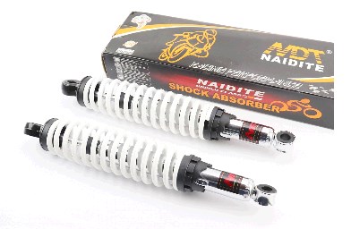 Амортизаторы (пара) Delta 345mm, регулируемые (белые) KOMATCU