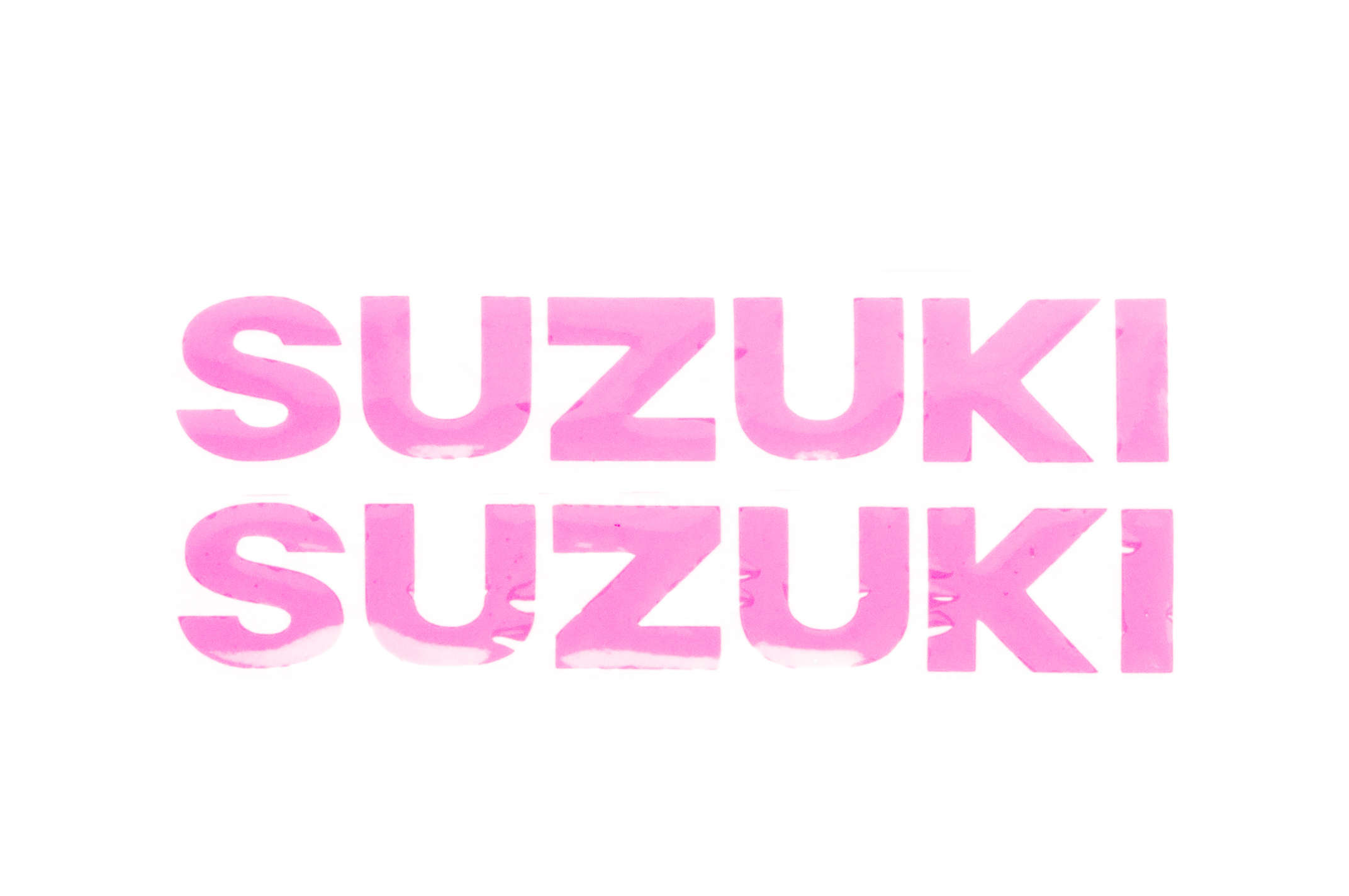 Наклейка буквы SUZUKI (19х5см, 2шт, розовый) (#HCT10001)