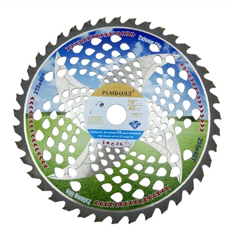 Нож мотокосы 40T (Ø255/25.4 mm) (победитовые зубья) KOSA-2