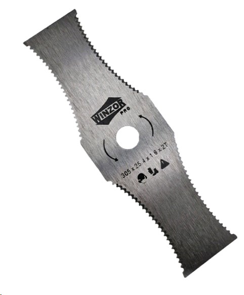 Нож мотокосы 2T (L-305, h-1.6, Ø25.4 mm) (нержавейка, с зубьями) WINZOR KOSA-2