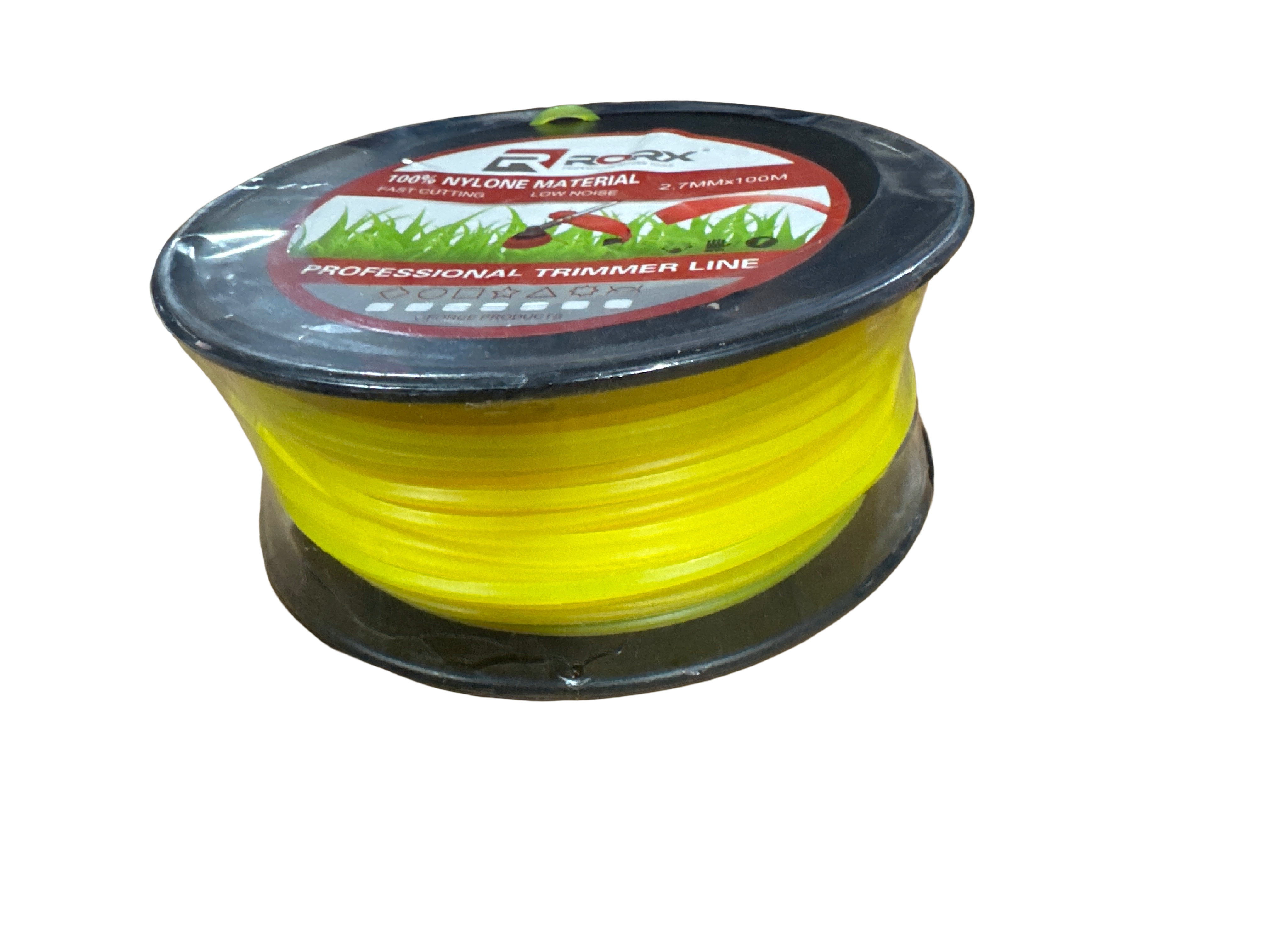 Леска мотокосы Ø2,7mm, 100 метров (квадрат, желтая) KOSA