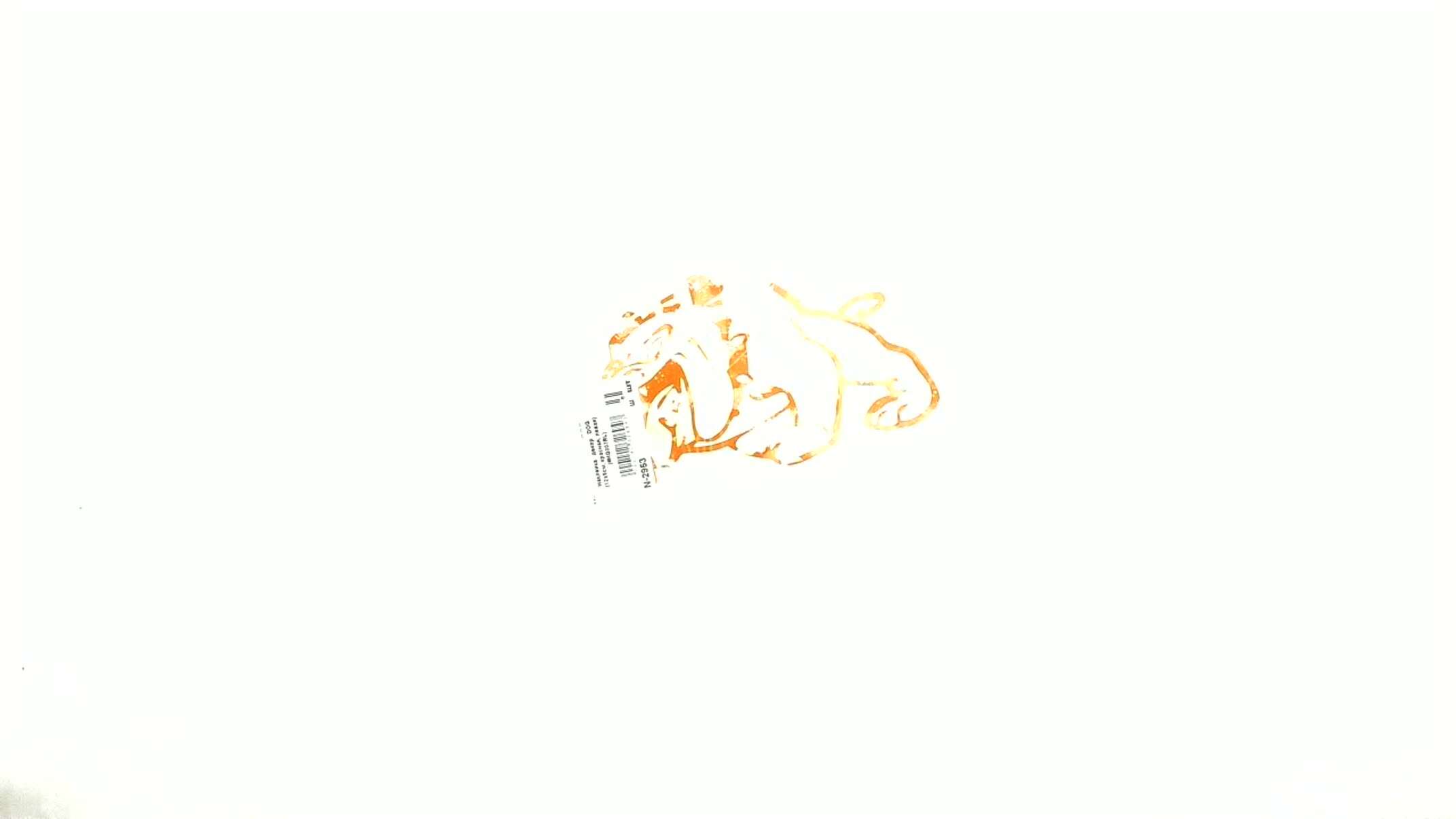 Наклейка декор DOG (12x9cм, красная, левая) (#HQ007RL)