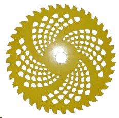 Нож мотокосы 40T (Ø255/25.4 mm) (победитовые зубья) (желтый ) SVET