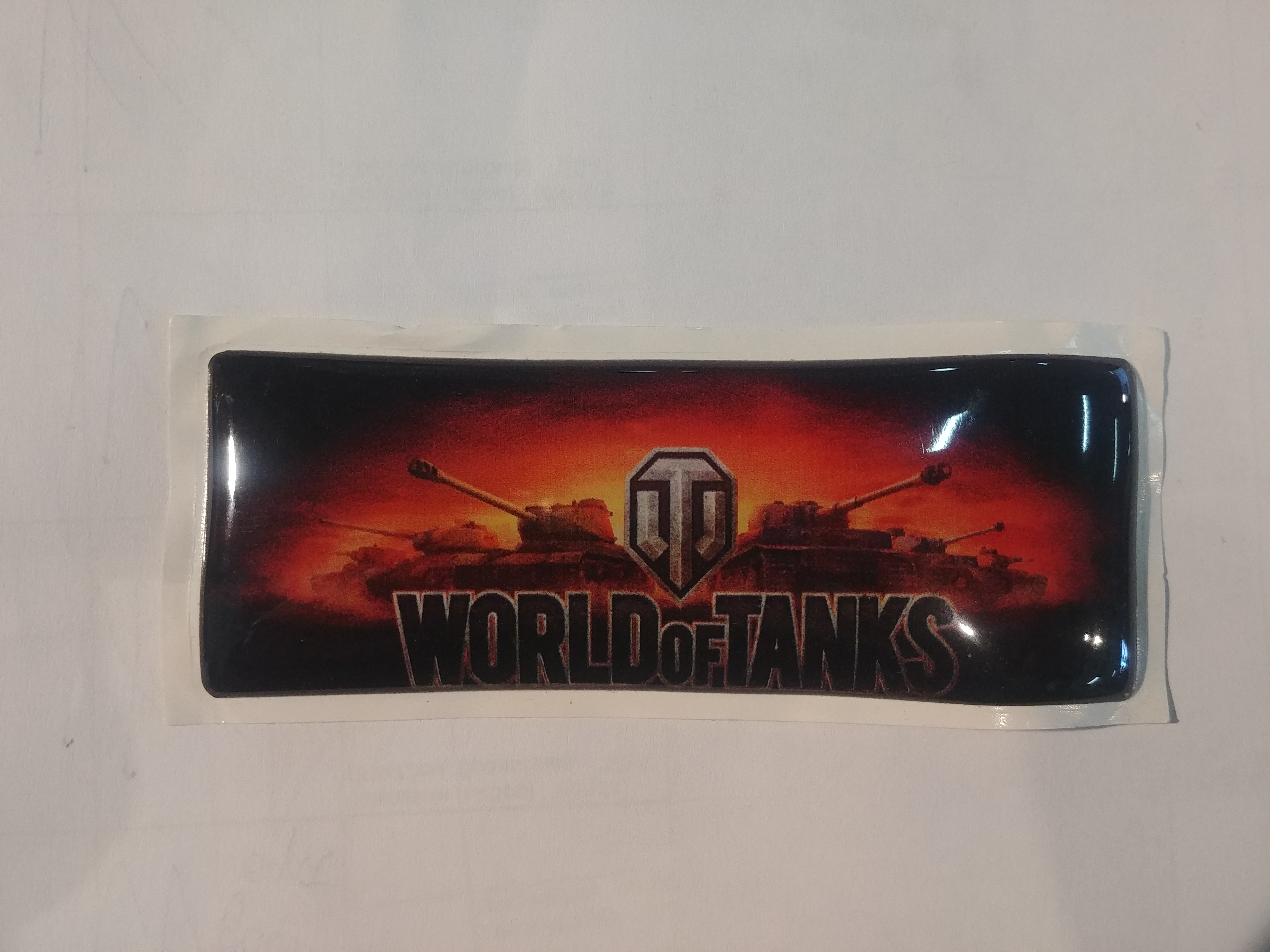 Наклейка логотип WORLD OF TANKS 2 (11,5х5см, силикон) (#SEA)