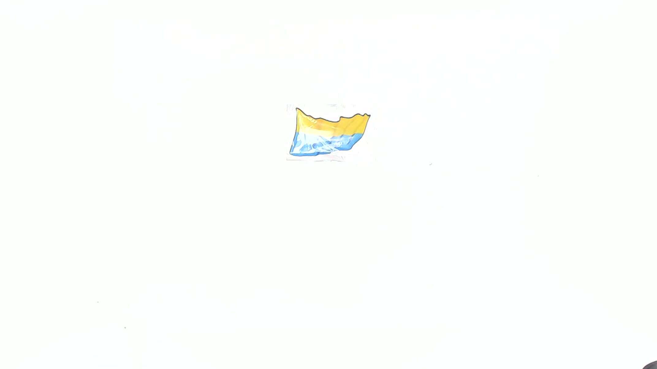 Наклейка флаг Украины (7x6см, силикон) (#SEA)