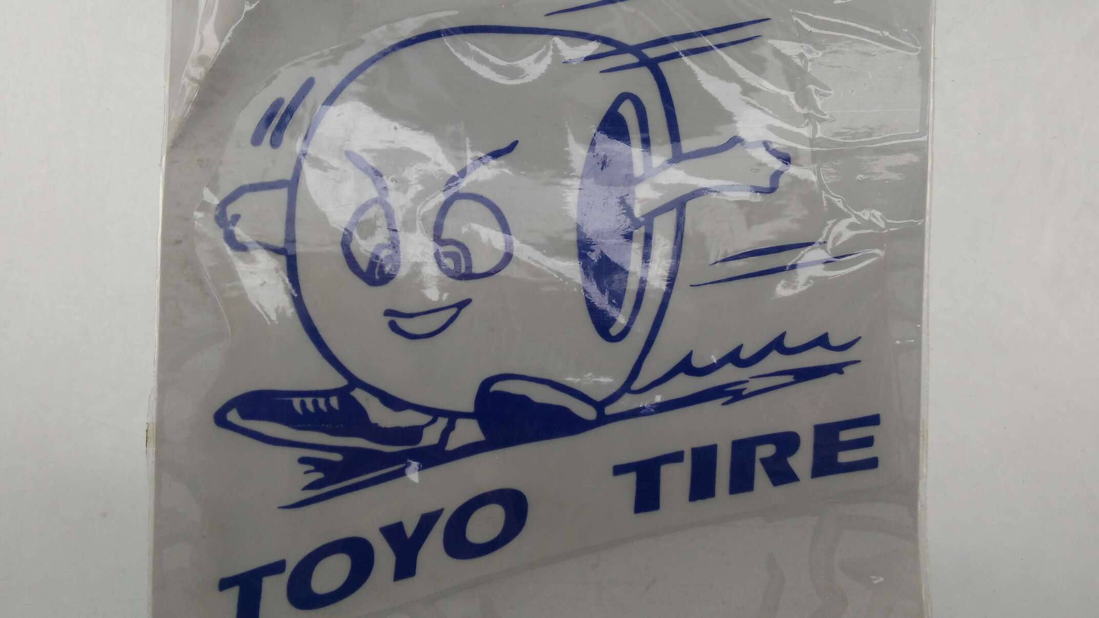 Наклейка декор TUYO TIRE (16x16см, синяя)