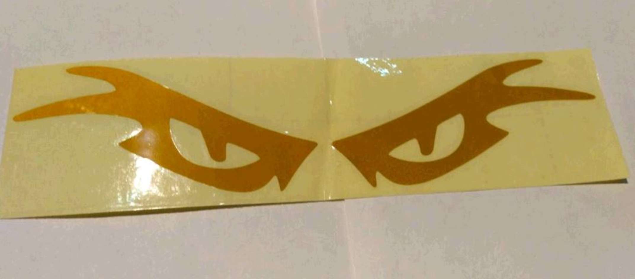 Наклейка декор EYES (19x5см, золото, отражающая)