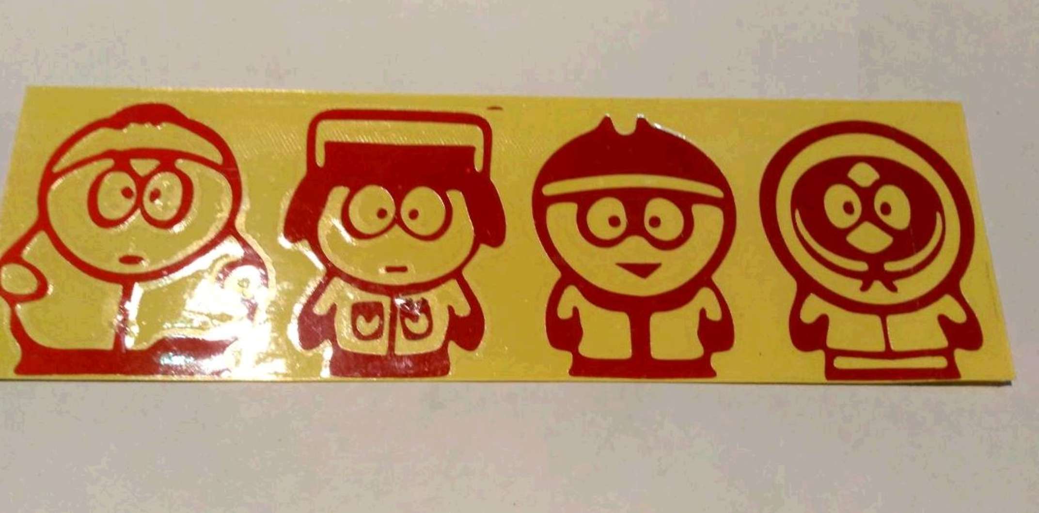 Наклейка SOUTH PARK (21х6см) (красная)