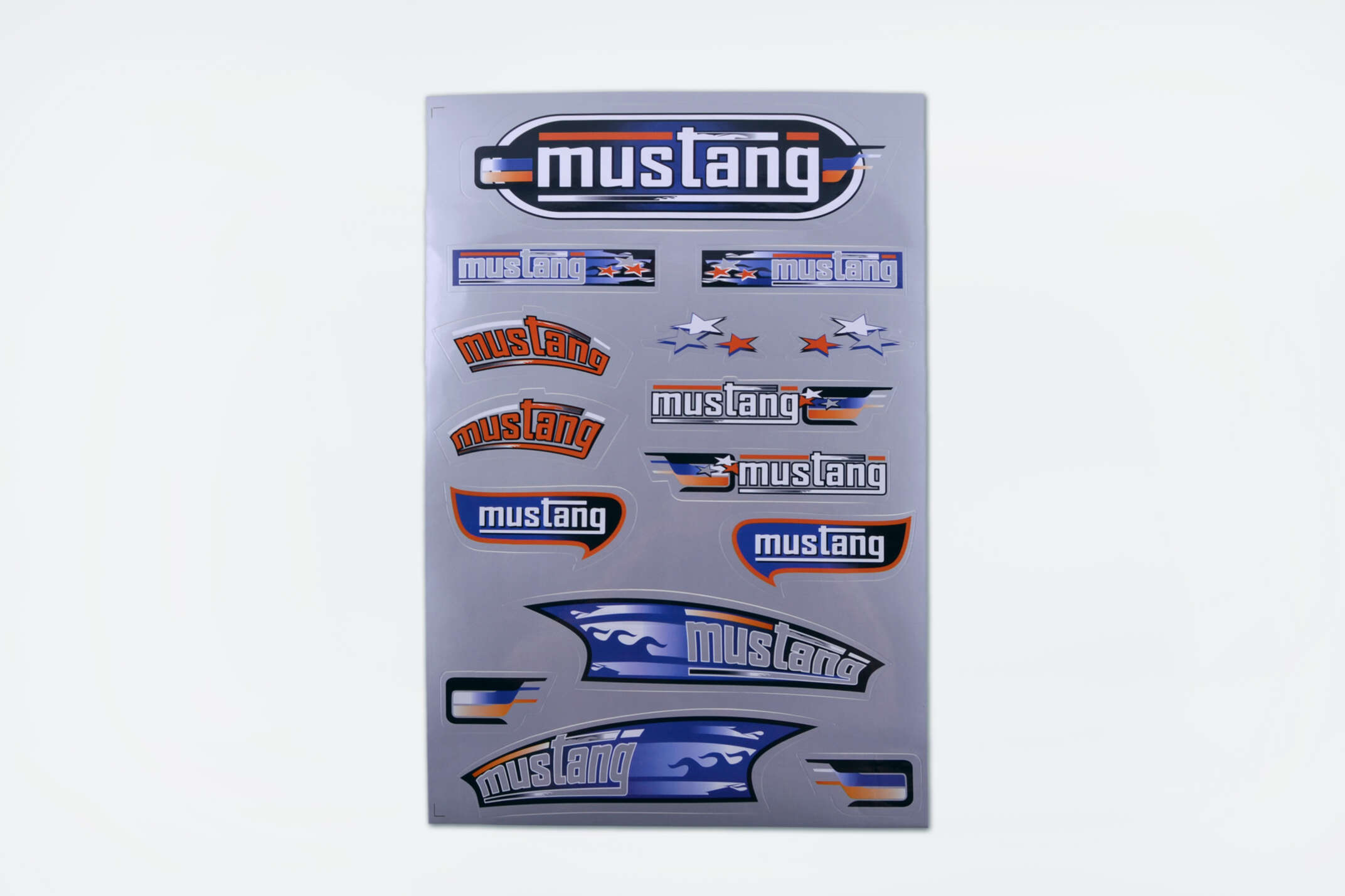 Наклейки (набор) MUSTANG (33х22см, серые) SEA