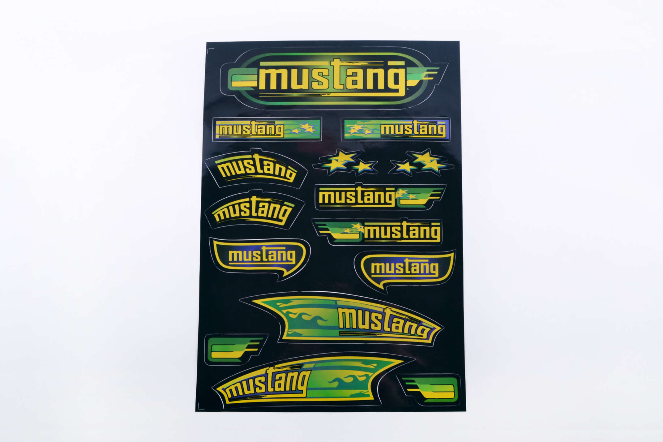 Наклейки (набор) MUSTANG (33х22см, черные) SEA
