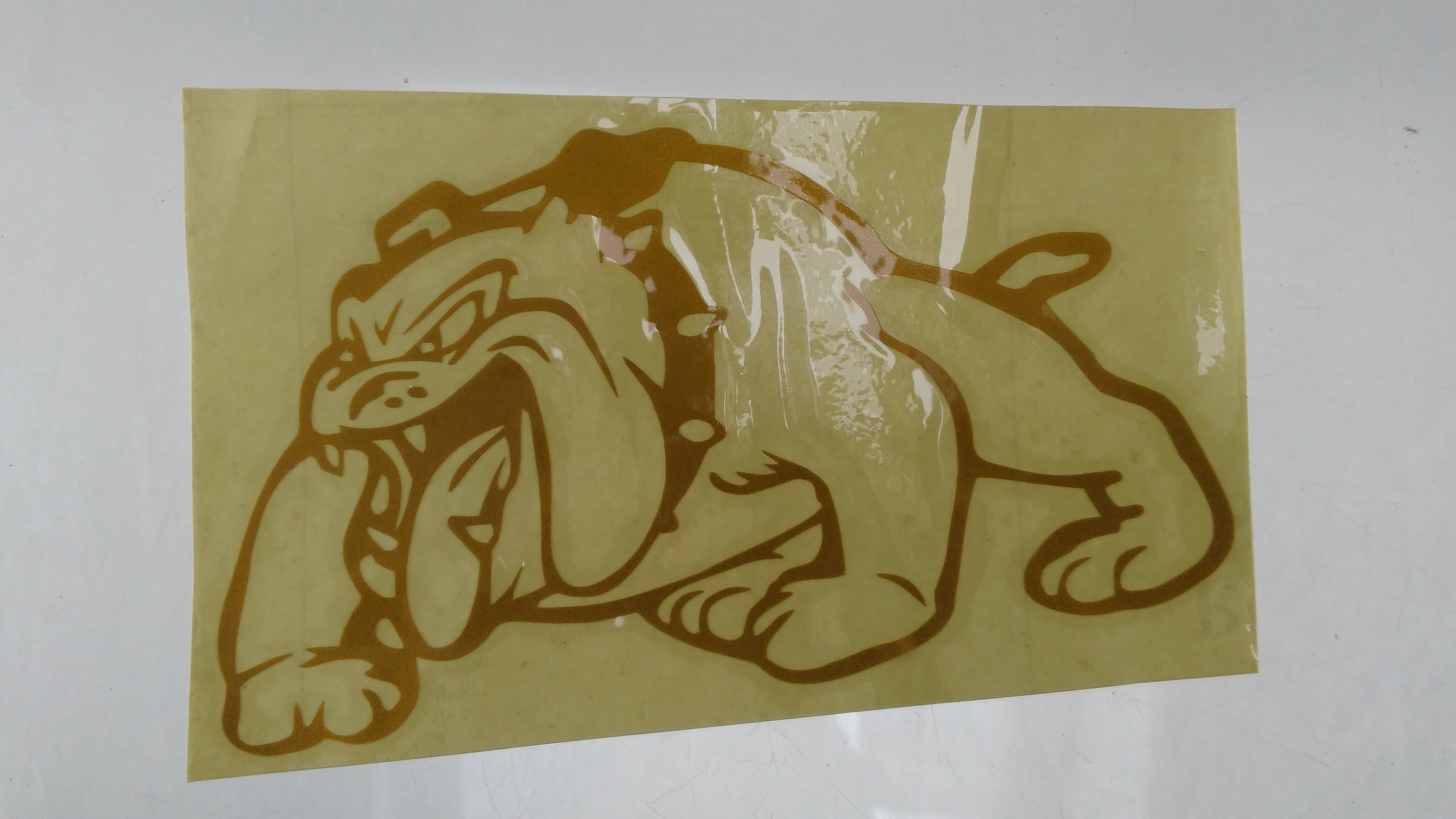 Наклейка декор DOG (12x9cм, оранжевая, правая)