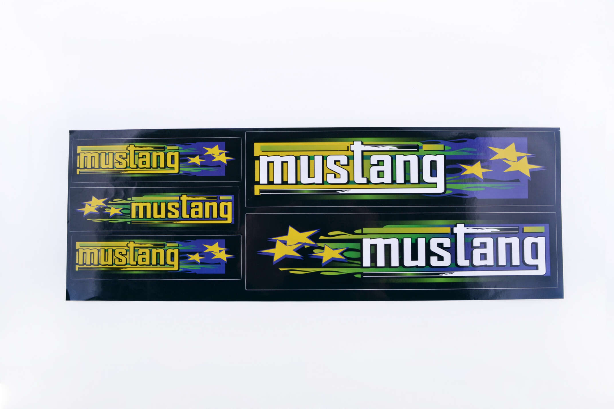 Наклейки (набор) MUSTANG (48х16см, черные) SEA