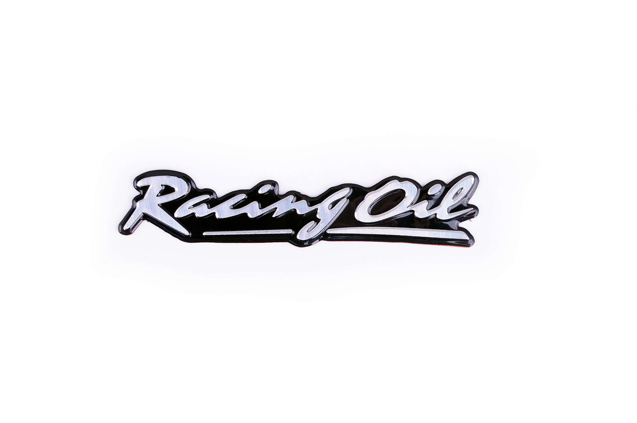 Наклейка логотип RACING OIL (12x2см, алюминий) (#1660)