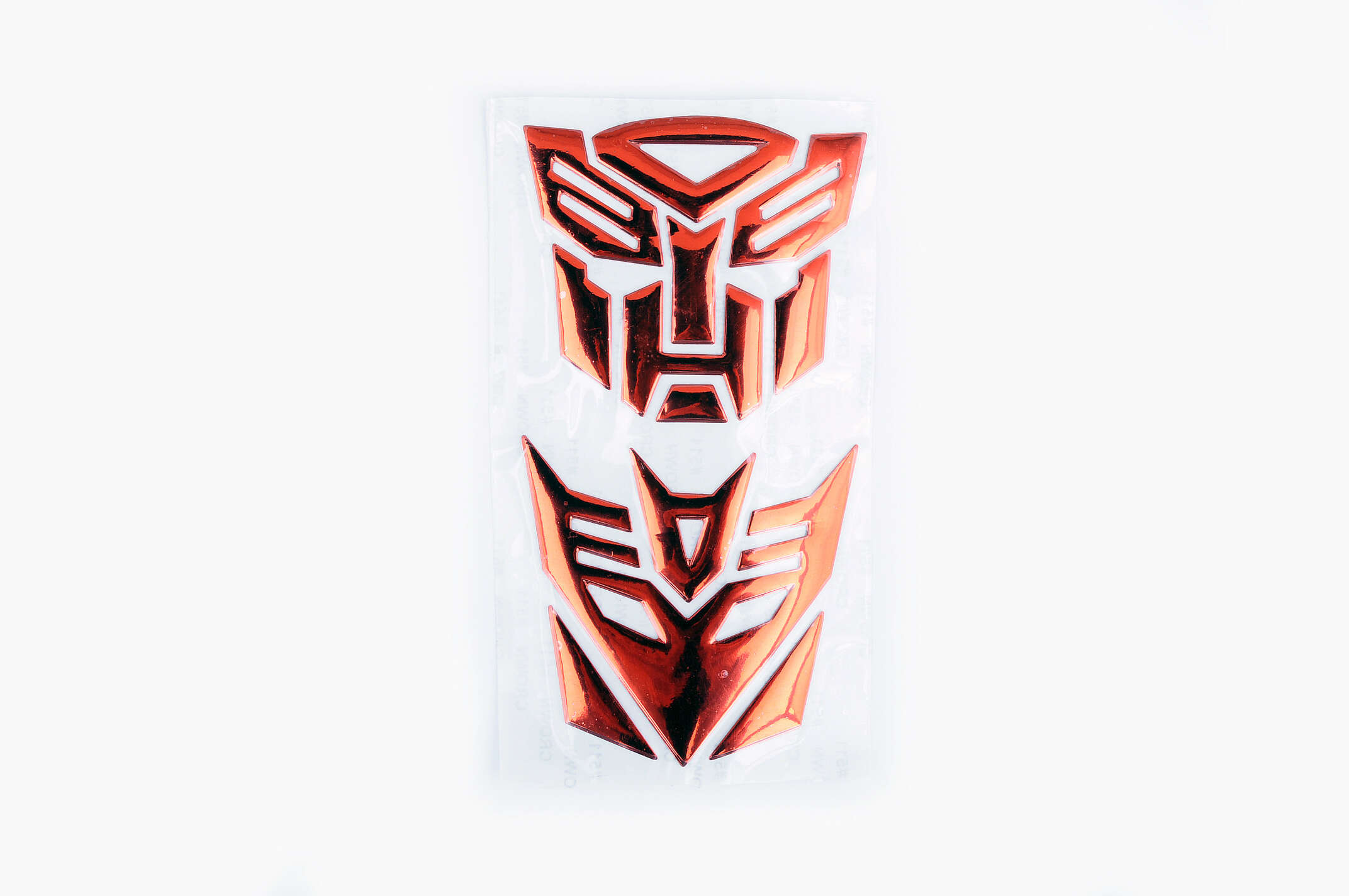 Наклейка шильдик TRANSFORMER (6x5см, алюминий, красный) (#4732)