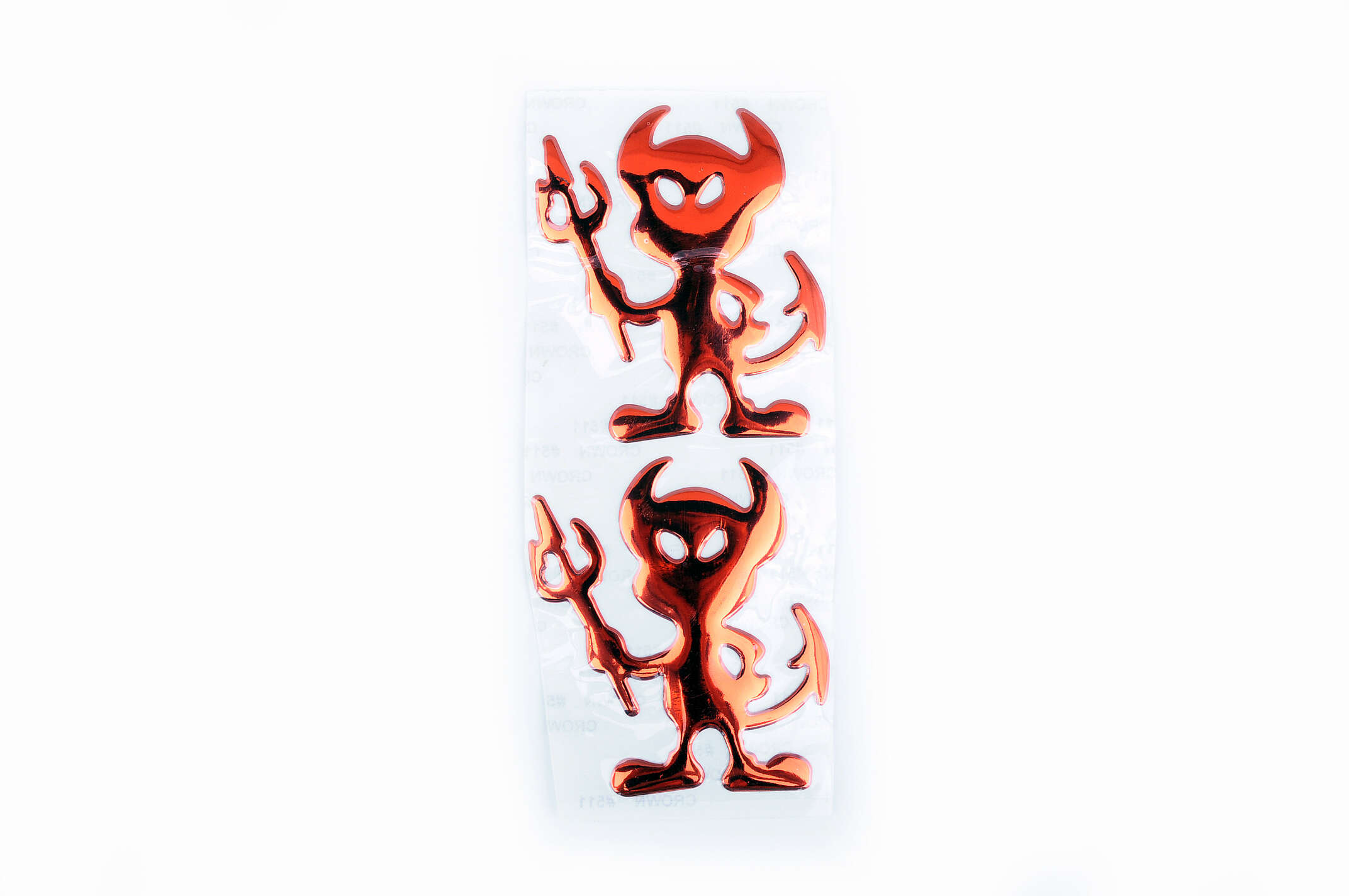 Наклейка шильдик DEVIL (6x7см, алюминий) (#4738)