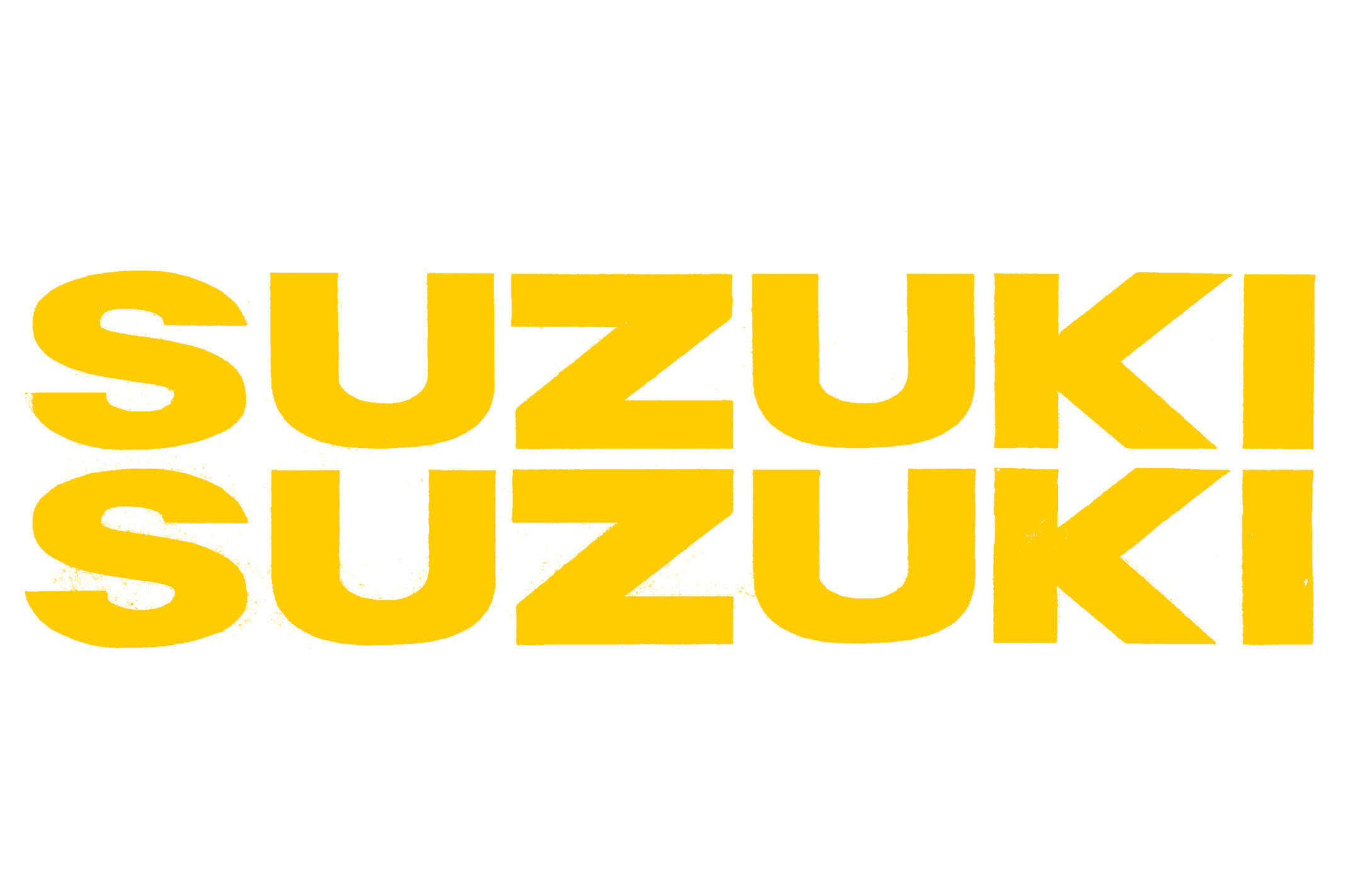 Наклейка буквы SUZUKI (19х5см, 2шт, желтые) (#HCT10001)