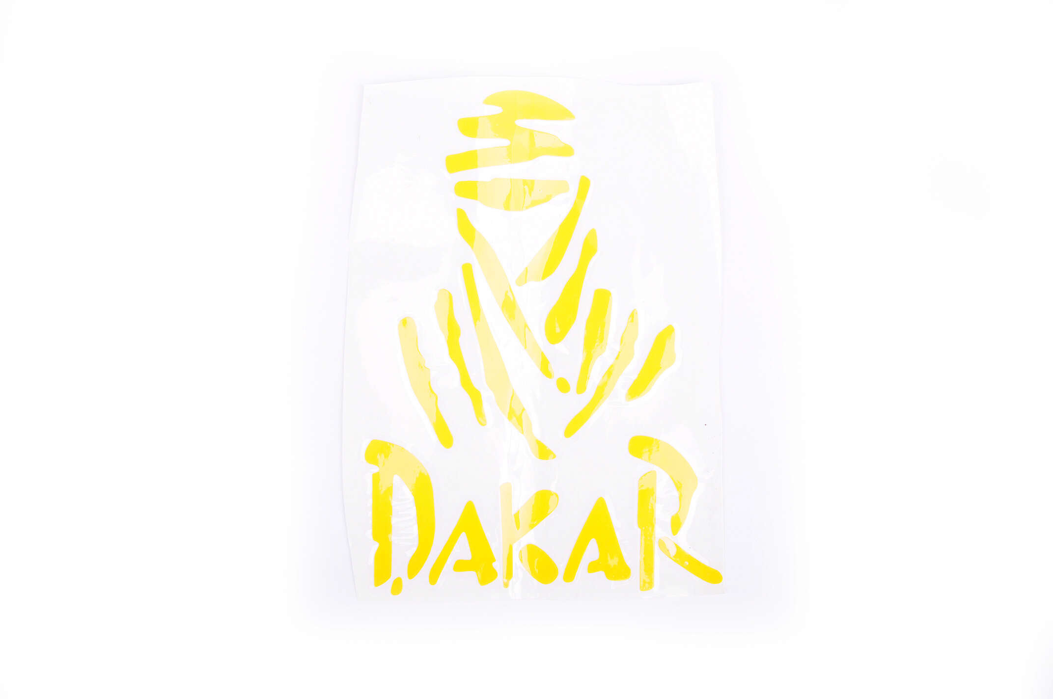 Наклейка логотип DAKAR (9x11см, желтая) (#HCT20011)