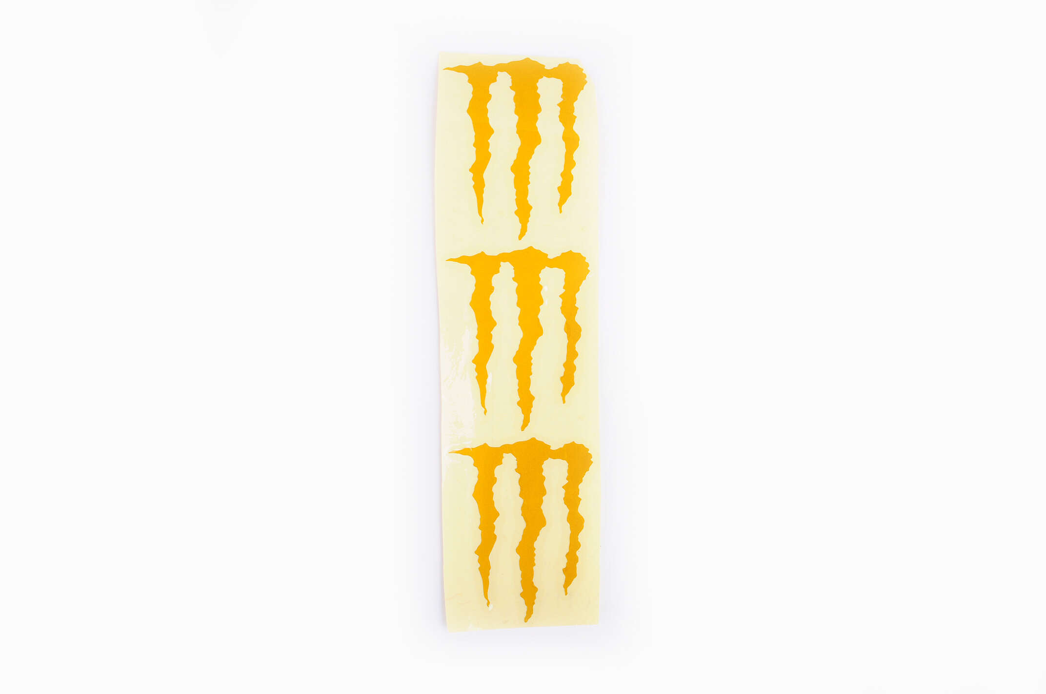Наклейка логотип MONSTER ENERGY (5x6см, 3шт, желтая) (#HTC10103)