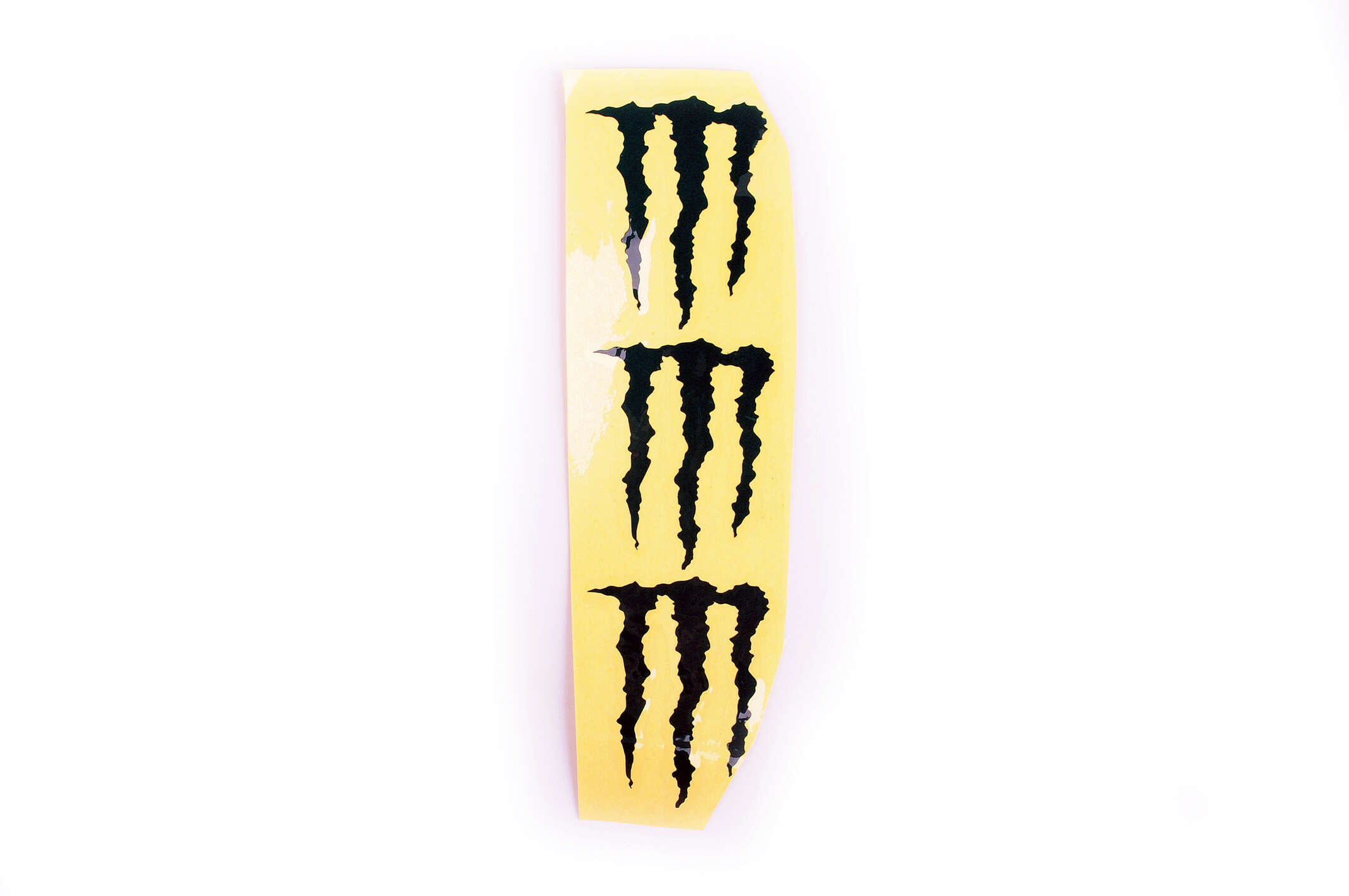 Наклейка логотип MONSTER ENERGY (5x6см, 3шт, черная) (#HTC10103)