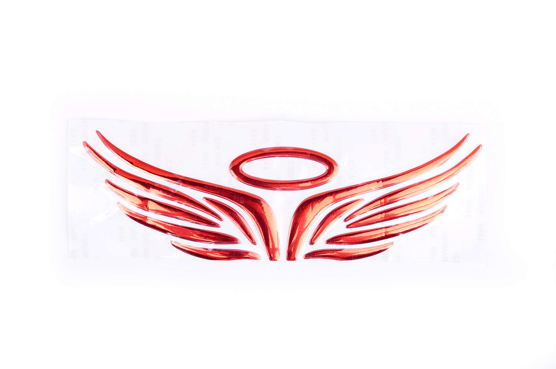 Наклейка шильдик MOTOANGEL (17x5см, алюминий, красный) (#4729)