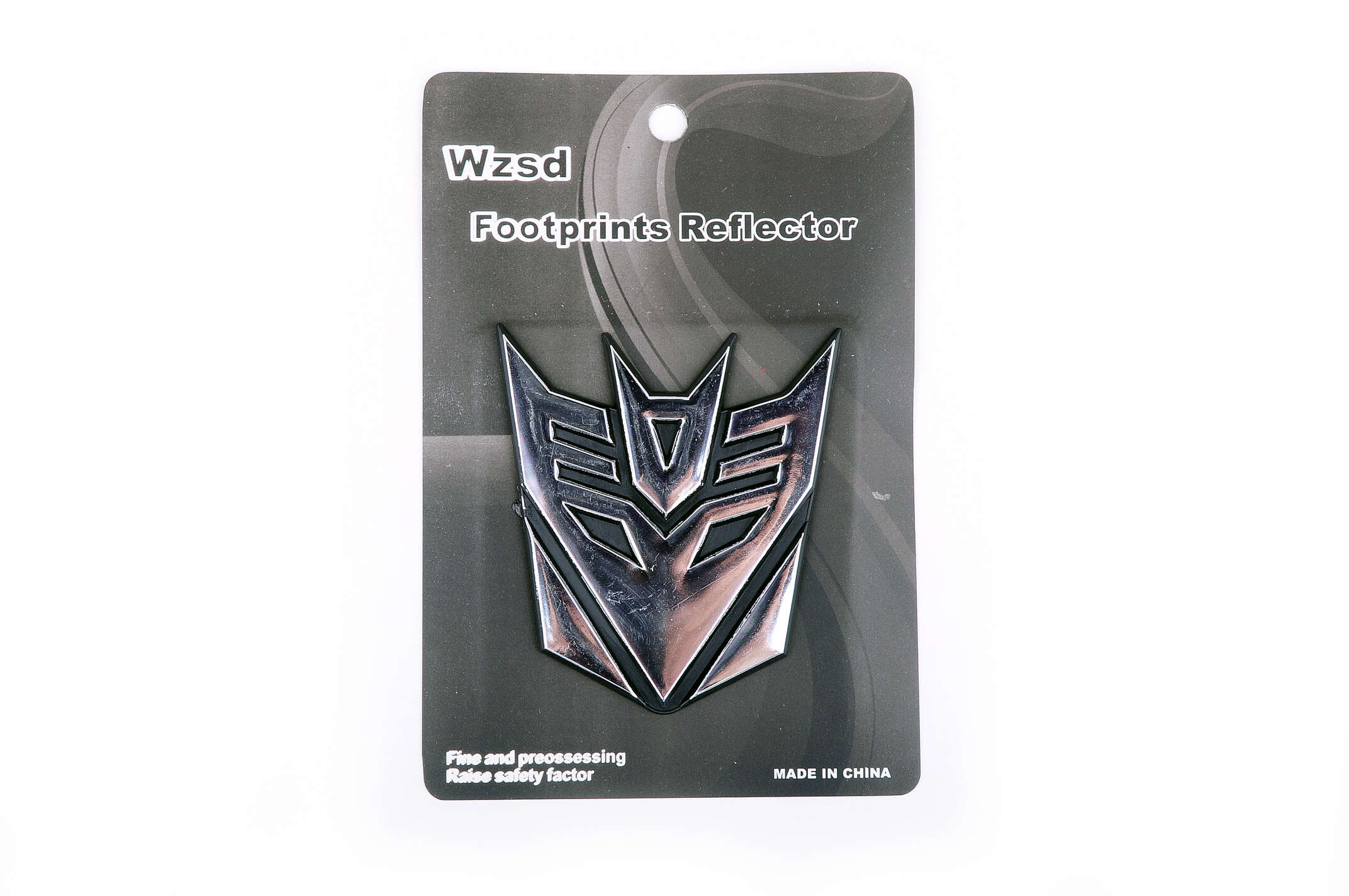 Наклейка шильдик TRANSFORMER (11x11см, алюминий, хром) (#4887B)
